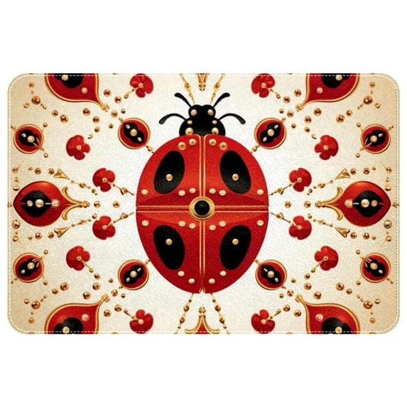 Ladybird Polyester Non-Slip Machine Washable Door Rugs Indoor Rug Game Mat