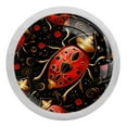 thumbnail image 1 of Ladybird Round Glow-in-the-Dark Cabinet Knobs: Fluorescent Drawer Pulls 4-Pack, Complet– Suitable Kitchen Hardware, 1 of 6