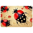 thumbnail image 1 of Ladybird Soft Polyester Non-Slip Machine Washable Floor Carpet Door Mat Office Rugs, 1 of 6
