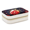 thumbnail image 1 of Ladybird Velvet Portable Jewelry Organizer Box with Removable Compartment - Earring Holder and Gift Jewelry Box, 1 of 7