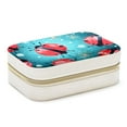 thumbnail image 1 of Ladybird Velvet Portable Jewelry Organizer Box with Removable Compartment - Earring Holder and Gift Jewelry Box, 1 of 7
