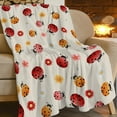 thumbnail image 1 of Ladybug Blanket Cute Ladybug Throw Blanket Ladybug Decor Stuff Merch Cozy Print Flannel Fleece Soft Plush Fuzzy Warm Lightweight Bedding Ladybug Gifts for Women Men Girls Kids 50"X40", 1 of 6