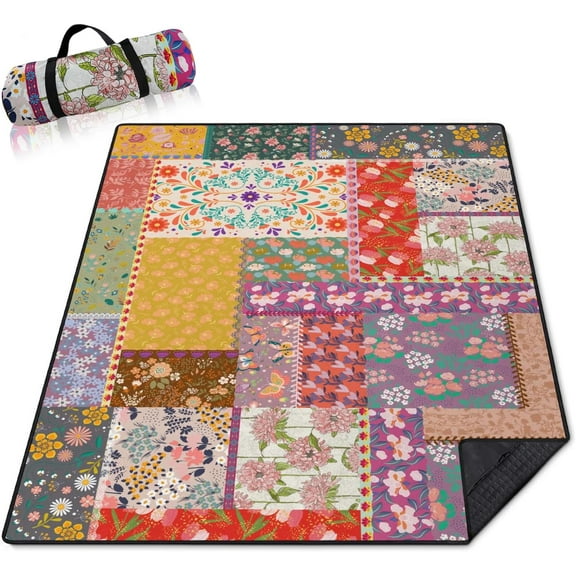 Ladybug Blankets Waterproof Foldable60‘\u2018x80'''', Ladybug Portable Outdoor Picnic Mat Water Resistant for Grass,Padded Lawn & Park Blanket for Camping,Ladybug Decor Accessories Stuff