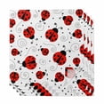 thumbnail image 1 of Ladybug Cloth Napkins, Cartoon Red Black Dots Animals Modern Simple Washable and Reusable Dinner Napkins Set of 4, Table Napkin for Kitchen Party Birthday Wedding Hotel Housewarming 20"x20", 1 of 8