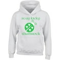 thumbnail image 1 of Ladybug Clover St Patrick's Day White Hoodie Sweatshirt 2X-Large, 1 of 2