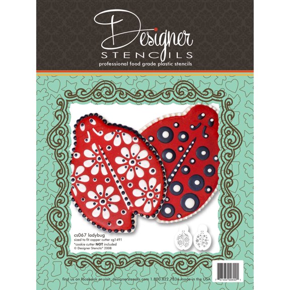 Ladybug Cookie Stencil Set (no cutter) by Designer Stencils