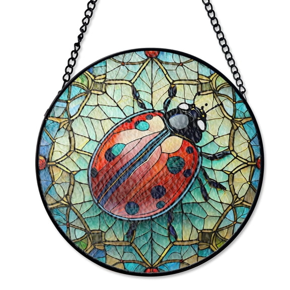 Ladybug Country Suncatcher Stained Glass Insect Lover Present