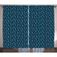 thumbnail image 1 of Ambesonne Ladybug Curtains 2 Panel Set, Vibrant Colors Hearts, 108" x 108", Multicolor, 1 of 3