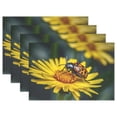 thumbnail image 1 of Ladybug Daisies Flowers 12×18 inch Placemats Heat Resistant Washable Foldable Rectangular Placemats Set Decoration Indoor Outdoor for Kitchen Dining Table 6PCs, 1 of 8