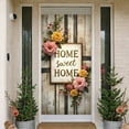thumbnail image 1 of Ladybug Design Welcome Banner Daisy Pattern Ladybug Display Light Green Background Black White Checkered Daisy Backdrop for Spring Party Garden Gathering Outdoor Welcome, 1 of 9