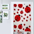 thumbnail image 1 of Ladybug Door Curtain Nordic Living Room DoorCurtain Porch Partition Curtain Kitchen Rative Half Curtain, 1 of 4