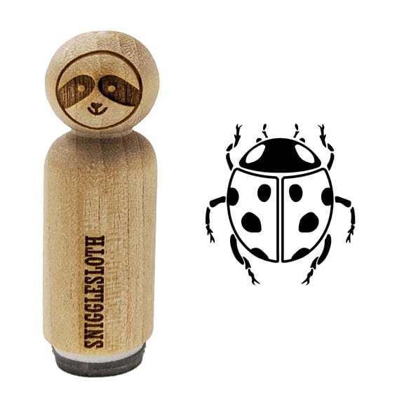 Ladybug Drawing Rubber Stamp for Scrapbooking Crafting Stamping - Small 3/4 Inch