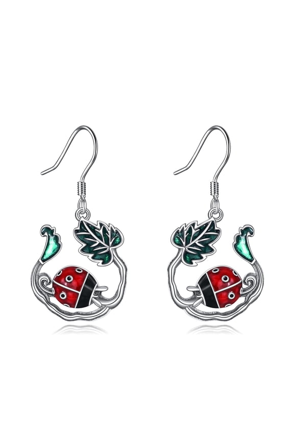 Ladybug Earrings Sterling Silver Cute Ladybug Insect Jewelry Birthday Gifts for Women