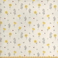thumbnail image 1 of Ambesonne Ladybug Fabric by the Yard Upholstery, Spring Flower Branches, 2 Yards, Pale Peach Yellow, 1 of 4