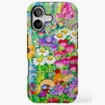 thumbnail image 1 of Ladybug Garden Whimsical Nature Artwork iPhone 17 through 11 Pro Max, 1 of 2