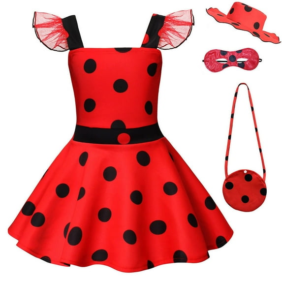 Girls Sleeveless Dress Birthday Halloween Costume for 3-8 Year