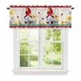 thumbnail image 1 of Ladybug Gnome Window Valance for Kitchen, Country Summer Rustic White Yellow Daisy Floral Linen Texture Rod Pocket Short Curtain for Small Windows, Light Filtering Decorative Valance, 60 x 18 Inch, 1 of 9