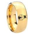 thumbnail image 1 of Ladybug Heart Dome Gold Plated Tungsten Men Ring 10MM, 1 of 2