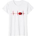 thumbnail image 1 of Ladybug Heartbeat EKG Pulse Insects Bugs Entomology T-Shirt, 1 of 3