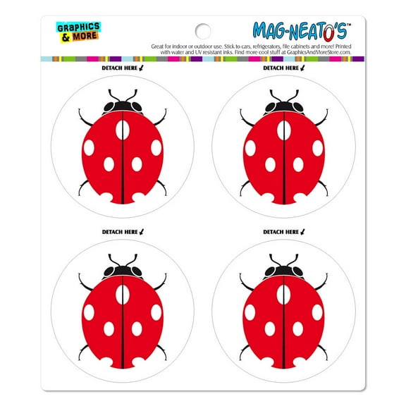 Ladybug Lady Bug MAG NEATO'S(TM) Car/Refrigerator Magnet Set - No. 2