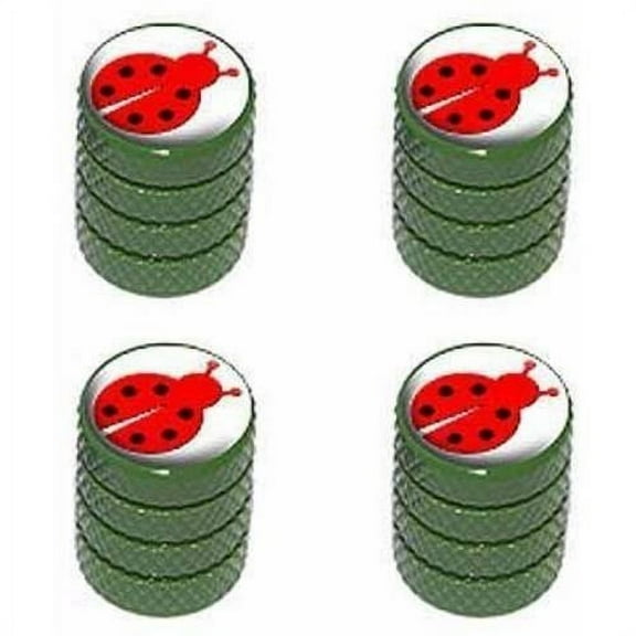 Ladybug Lady Bug Tire Rim Wheel Aluminum Valve Stem Caps, Multiple Colors