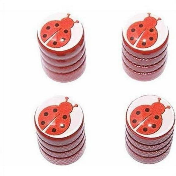 Ladybug Lady Bug Tire Rim Wheel Aluminum Valve Stem Caps, Multiple Colors
