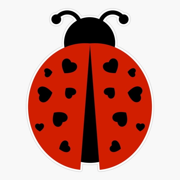 Ladybug Love Garden Insect Sticker