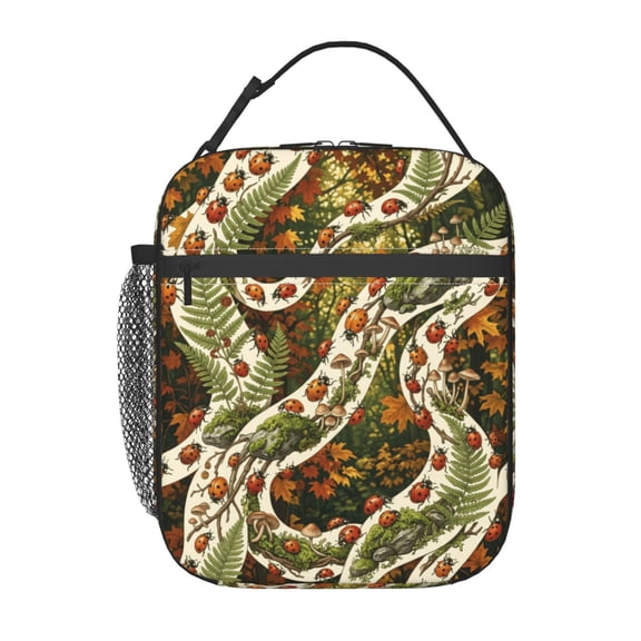 Ladybug Lunch Box Insulated Thermal Leakproof Funny Cute Ladybug Reusable Meal Prep Tote With Buckle Handle For Office Travel Picnic
