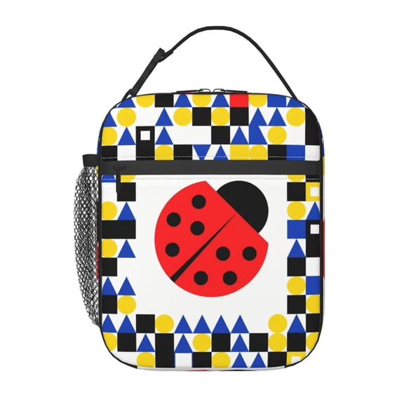 Ladybug Lunch Box Insulated Thermal Leakproof Funny Cute Ladybug Reusable Meal Prep Tote With Buckle Handle For Office Travel Picnic