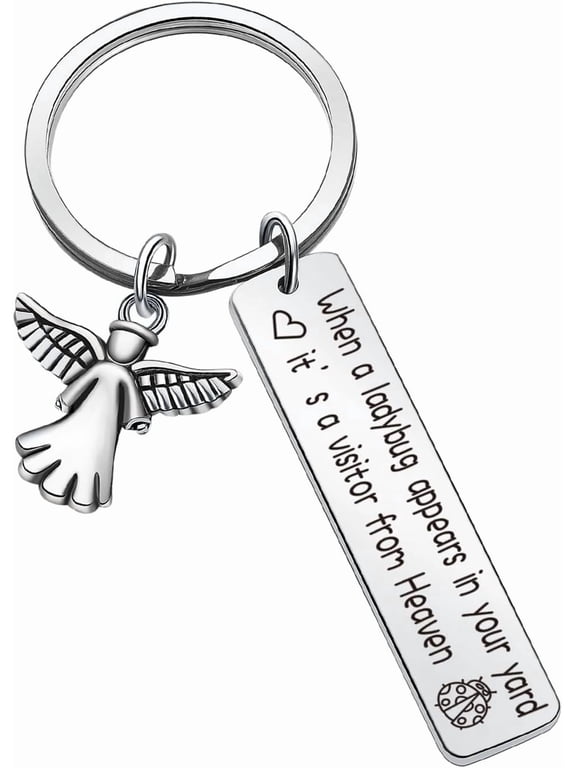 Ladybug Memorial Keychain For Funeral Jewelry For In Memory Of Loved One Gifts Condolence Keychain