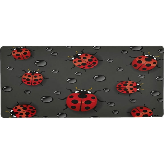 Ladybug Mouse Pad Large Gaming Mouse Pad Non-Slip Desk Mat for Computers Laptop, 31.5x15.7 in