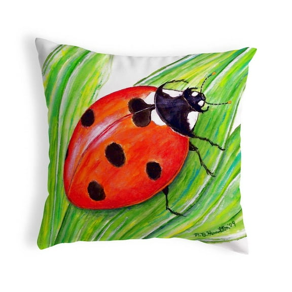 Ladybug No Cord Pillow 18x18