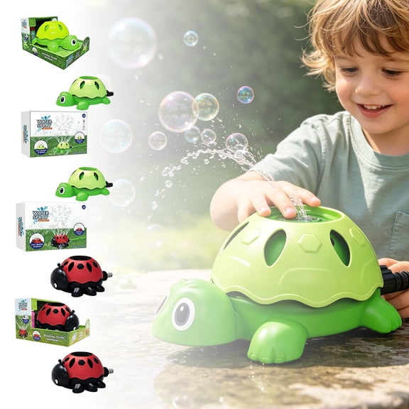 Ladybug Outdoor Water Sprinkler Bubble Toys, Rotating Backyard Sprinkler for Student, Outdoor Summer Play Toys for Backyard Lawn Water Games, Engaging Activity Toys for All Ages