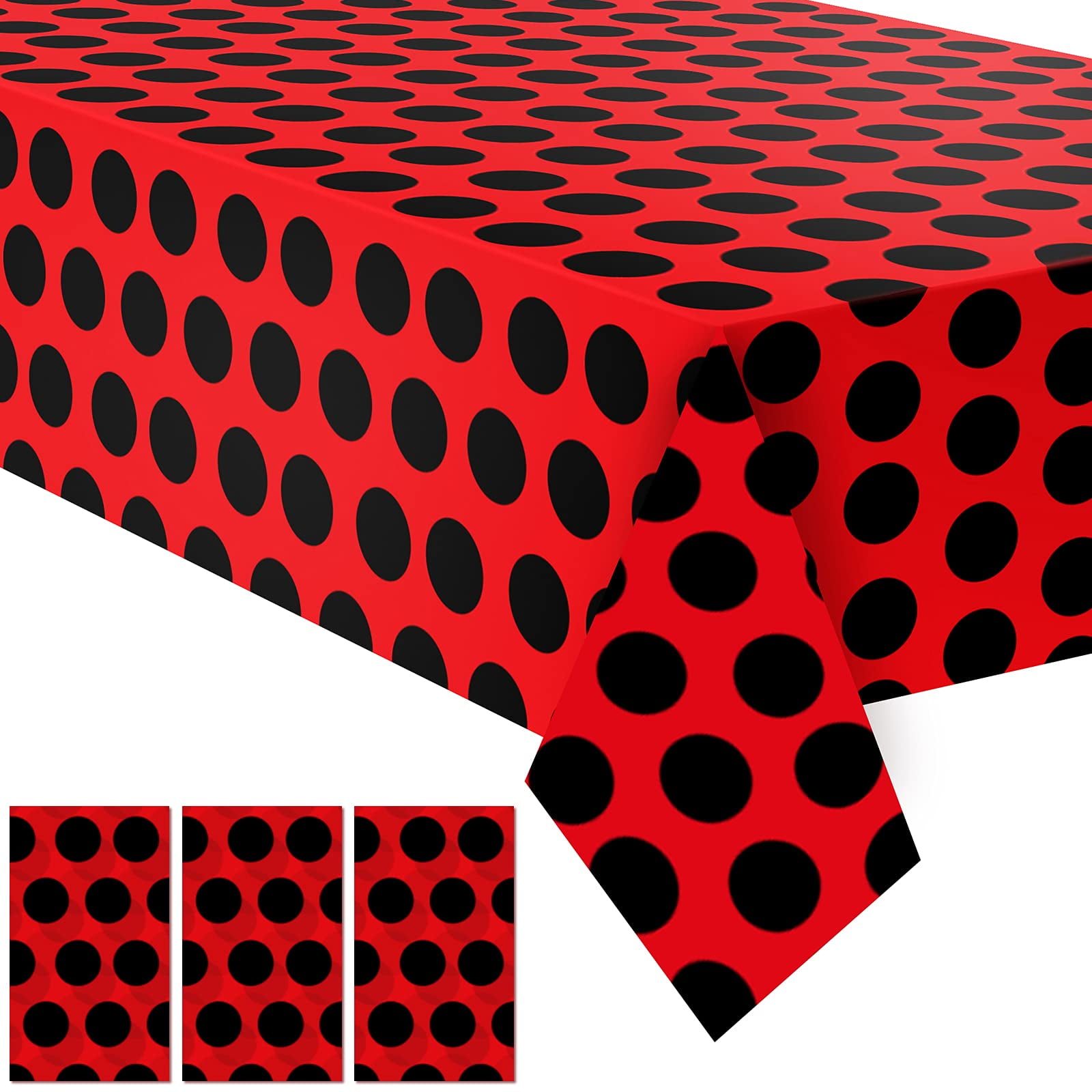 Ladybug Party Supplies Ladybug Tablecloth 54 x 108 Inch Red Ladybug Dot