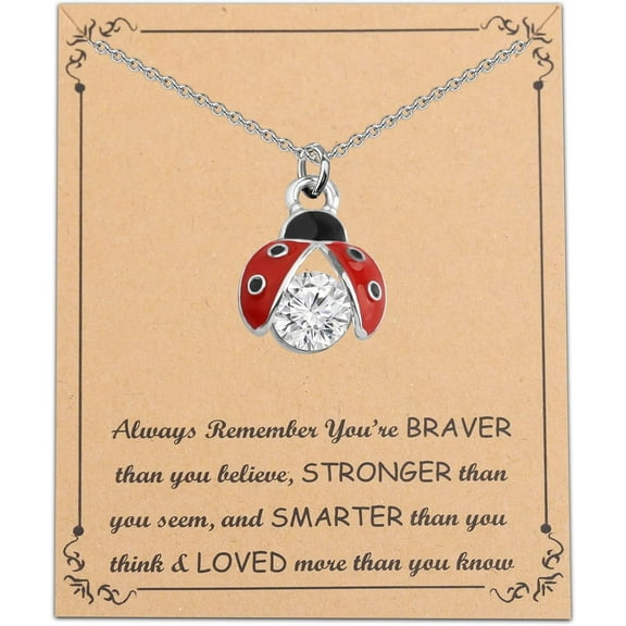 Ladybug Pendant Necklace Ladybug Gifts Jewelry Ladybug Necklace Charm Inspirational Gifts for Women