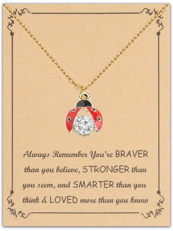 Ladybug Pendant Necklace Ladybug Gifts Jewelry Ladybug Necklace Charm Inspirational Gifts for Women