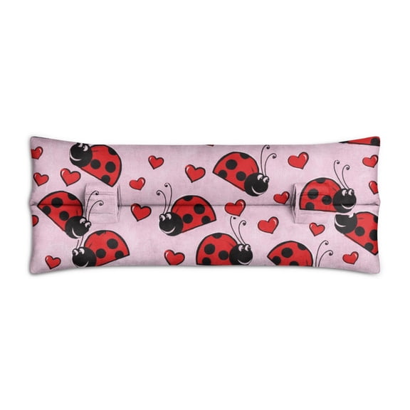 Ladybug Print Heart Surgery Recovery Pillow - Post Op Seatbelt Cushion for Women, Universal Fit & Machine Washable