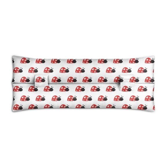 Ladybug Print Heart Surgery Recovery Pillow - Post Op Seatbelt Cushion for Women, Universal Fit & Machine Washable