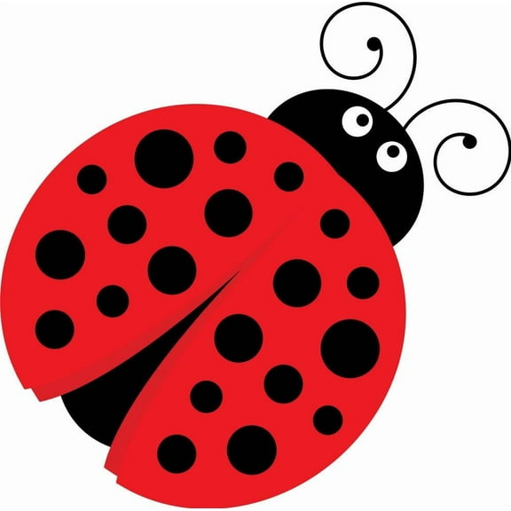 Ladybug Red Black Polka Dots Edible Cake Topper Image ABPID00212V1