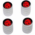 thumbnail image 1 of Ladybug Red Lady Bug On Black Tire Rim Wheel Aluminum Valve Stem Caps, Multiple Colors, 1 of 1