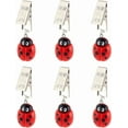 thumbnail image 1 of Ladybug Resin Tablecloth Weights Table Cloth Pendants with Iron Clip Dark Red 59mm 6pcs/set, 1 of 9