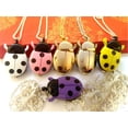 thumbnail image 1 of Ladybug Shaped Pendant Timepiece, Yellow Spots, Silver Link Chain, Wearable Decor, Birthday Gift for Her, 1 of 8