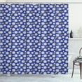 thumbnail image 1 of Ambesonne Ladybug Shower Curtain, Happy Bugs, 69"Wx75"L, Navy Blue White Yellow, 1 of 3