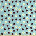 thumbnail image 1 of Ambesonne Ladybug Fabric by the Yard Upholstery, Daisy Blossom Spring, 5 Yards, Multicolor, 1 of 4