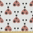 thumbnail image 1 of Ladybug Sofa Upholstery Fabric by the Yard, Heart Shaped Ladybug Forms Romantic Lovers Luck Pattern, Decorative Fabric for DIY and Home Accents, Charcoal Grey Pale Grey by Ambesonne, 1 of 5