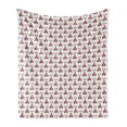 thumbnail image 1 of Ladybug Soft Flannel Fleece Throw Blanket, Heart Shaped Ladybug Forms Romantic Lovers Luck Pattern, Cozy Plush for Indoor and Outdoor Use, 50" x 70", Charcoal Grey Pale Grey, by Ambesonne, 1 of 5