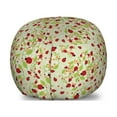 thumbnail image 1 of Ladybug Storage Toy Bag Chair, Botanical Beauty Flower Foliage in Vibrant Tones Essence Fragrance of Nature, Stuffed Animal Organizer Washable Bag, Small Size, Pale Green Red, by Ambesonne, 1 of 3