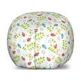 thumbnail image 1 of Ladybug Storage Toy Bag Chair, Botanical Garden Theme with Leaves Fern Flowers Raindrops Bugs Luck Doodle, Stuffed Animal Organizer Washable Bag, Large Size, Multicolor, by Ambesonne, 1 of 3