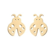 COMTOA Ladybug Stud Earrings with Safety Screw Back for Ladies - Cute and Hypoallergenic Twist Locking Screw Back Earrings for Young Women