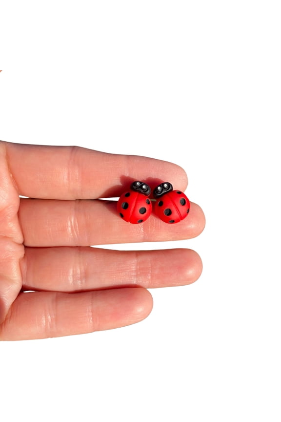 Ladybug Stud Earrings